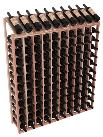 InstaCellar - 10 Column, 12R Display Top Rack in Redwood Unstained with WineSafe™ Satin Sealant