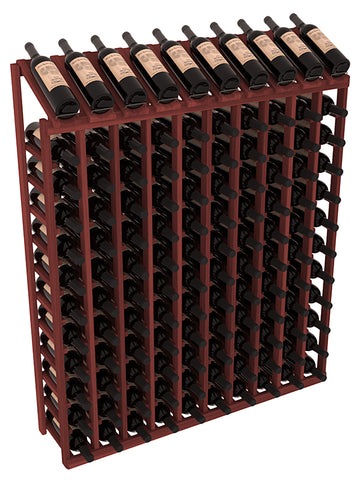 InstaCellar - 10 Column, 12R Display Top Rack in Redwood Cherry stained without WineSafe™ Satin Sealant
