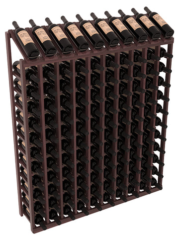 InstaCellar - 10 Column, 12R Display Top Rack in Redwood Walnut stained with WineSafe™ Satin Sealant