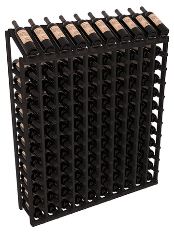 InstaCellar - 10 Column, 12R Display Top Rack in Redwood Black stained without WineSafe™ Satin Sealant