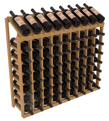 InstaCellar - 9 Column, 8R Display Top Rack in Pine Oak stained without WineSafe™ Satin Sealant