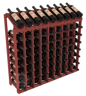 InstaCellar - 9 Column, 8R Display Top Rack in Pine Cherry stained without WineSafe™ Satin Sealant