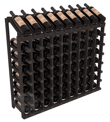 InstaCellar - 9 Column, 8R Display Top Rack in Pine Black stained without WineSafe™ Satin Sealant