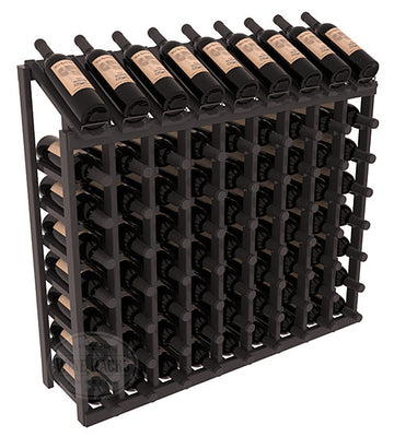 InstaCellar - 9 Column, 8R Display Top Rack in Pine Black stained with WineSafe™ Satin Sealant