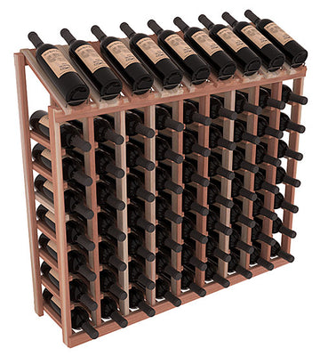 InstaCellar - 9 Column, 8R Display Top Rack in Redwood Unstained without WineSafe™ Satin Sealant