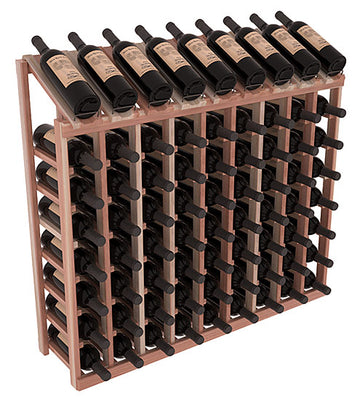 InstaCellar - 9 Column, 8R Display Top Rack in Redwood Unstained with WineSafe™ Satin Sealant