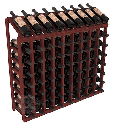 InstaCellar - 9 Column, 8R Display Top Rack in Redwood Cherry stained without WineSafe™ Satin Sealant