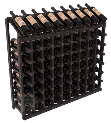 InstaCellar - 9 Column, 8R Display Top Rack in Redwood Black stained with WineSafe™ Satin Sealant