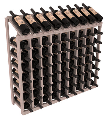InstaCellar - 9 Column, 8R Display Top Rack in Redwood Greywash stained with WineSafe™ Satin Sealant