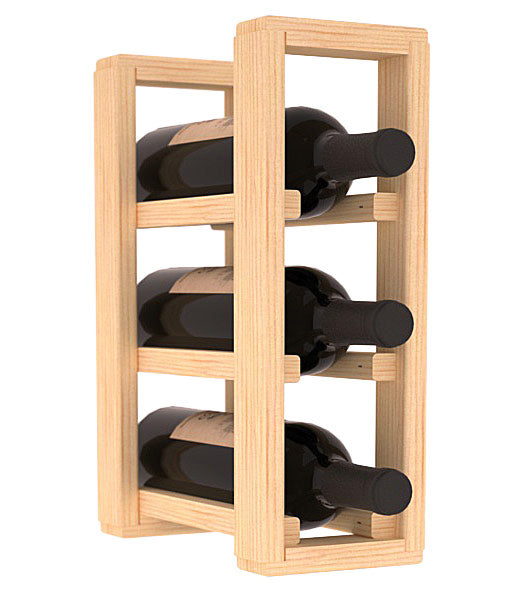 Living Series - 1 Column Countertop Rack in Pine Unstained without WineSafe™ Satin Sealant