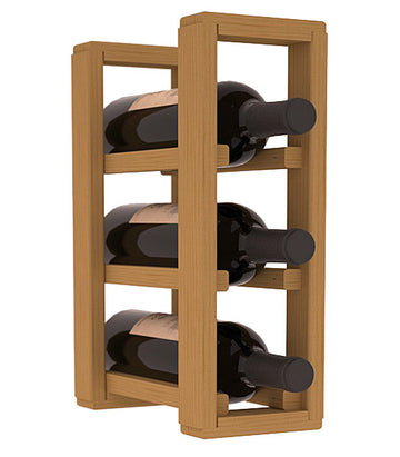 Living Series - 1 Column Countertop Rack in Pine Oak stained without WineSafe™ Satin Sealant