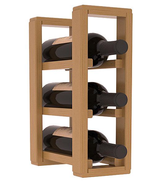 Living Series - 1 Column Countertop Rack in Pine Oak stained with WineSafe™ Satin Sealant