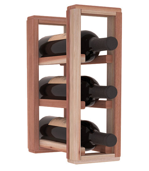 Living Series - 1 Column Countertop Rack in Redwood Unstained without WineSafe™ Satin Sealant
