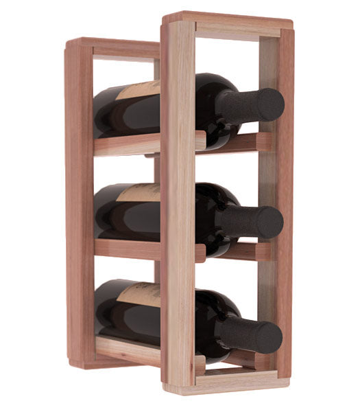 Living Series - 1 Column Countertop Rack in Redwood Unstained with WineSafe™ Satin Sealant