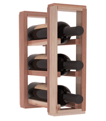 Living Series - 1 Column Countertop Rack in Redwood Unstained with WineSafe™ Satin Sealant