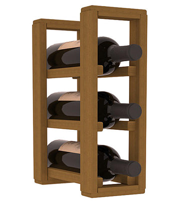 Living Series - 1 Column Countertop Rack in Redwood Oak stained without WineSafe™ Satin Sealant