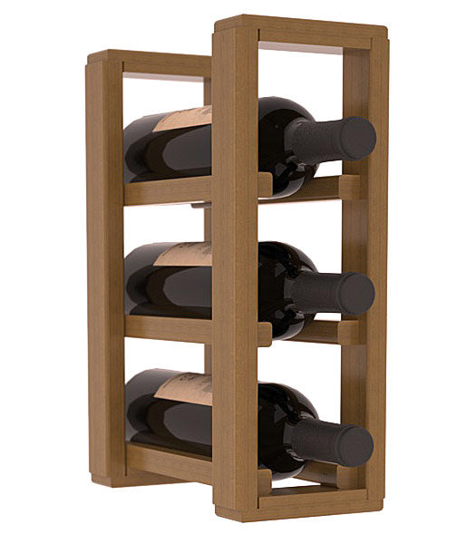 Living Series - 1 Column Countertop Rack in Redwood Oak stained with WineSafe™ Satin Sealant