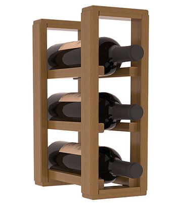 Living Series - 1 Column Countertop Rack in Redwood Oak stained with WineSafe™ Satin Sealant