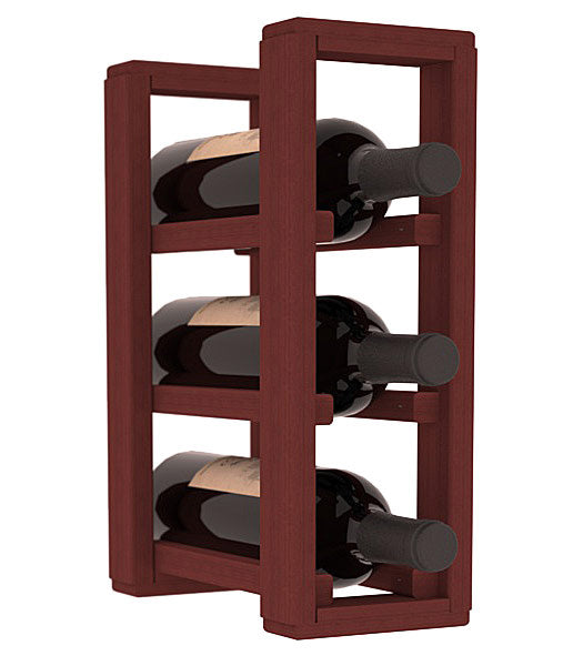 Living Series - 1 Column Countertop Rack in Redwood Cherry stained without WineSafe™ Satin Sealant
