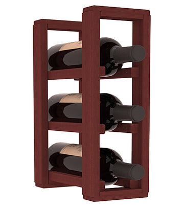 Living Series - 1 Column Countertop Rack in Redwood Cherry stained without WineSafe™ Satin Sealant