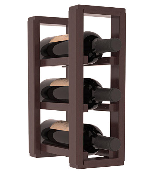 Living Series - 1 Column Countertop Rack in Redwood Walnut stained with WineSafe™ Satin Sealant
