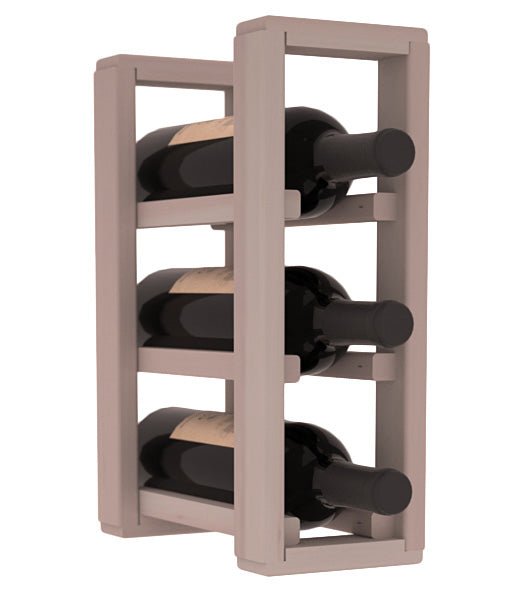 Living Series - 1 Column Countertop Rack in Redwood Greywash stained without WineSafe™ Satin Sealant