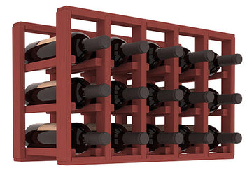 Living Series - 5 Column Countertop Rack in Pine Cherry stained without WineSafe™ Satin Sealant