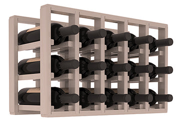 Living Series - 5 Column Countertop Rack in Pine Greywash stained with WineSafe™ Satin Sealant