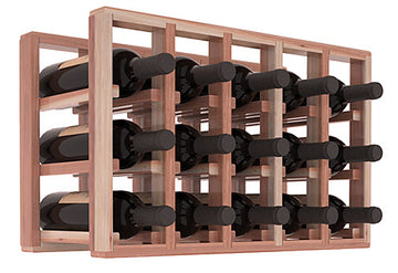 Living Series - 5 Column Countertop Rack in Redwood Unstained with WineSafe™ Satin Sealant