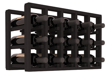 Living Series - 5 Column Countertop Rack in Redwood Black stained without WineSafe™ Satin Sealant