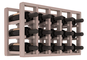 Living Series - 5 Column Countertop Rack in Redwood Greywash stained with WineSafe™ Satin Sealant