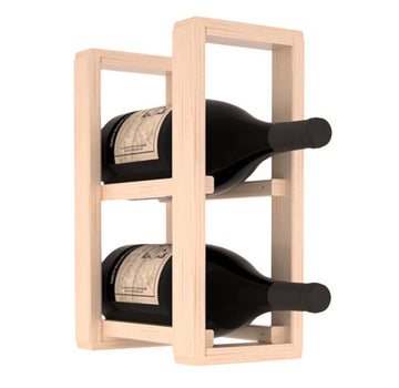 Living Series - 1 Column Magnum Countertop Rack in Pine Unstained with WineSafe™ Satin Sealant