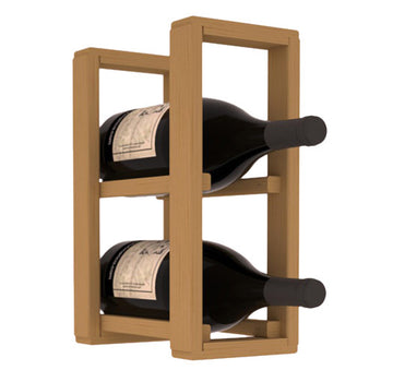 Living Series - 1 Column Magnum Countertop Rack in Pine Oak stained without WineSafe™ Satin Sealant