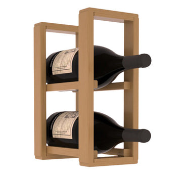 Living Series - 1 Column Magnum Countertop Rack in Pine Oak stained with WineSafe™ Satin Sealant