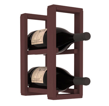 Living Series - 1 Column Magnum Countertop Rack in Pine Walnut stained without WineSafe™ Satin Sealant