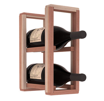 Living Series - 1 Column Magnum Countertop Rack in Redwood Unstained without WineSafe™ Satin Sealant