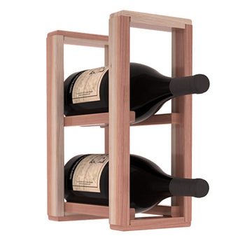 Living Series - 1 Column Magnum Countertop Rack in Redwood Unstained with WineSafe™ Satin Sealant