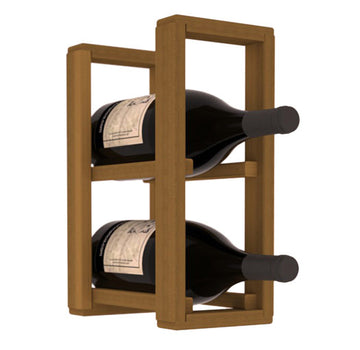 Living Series - 1 Column Magnum Countertop Rack in Redwood Oak stained without WineSafe™ Satin Sealant