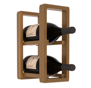 Living Series - 1 Column Magnum Countertop Rack in Redwood Oak stained with WineSafe™ Satin Sealant