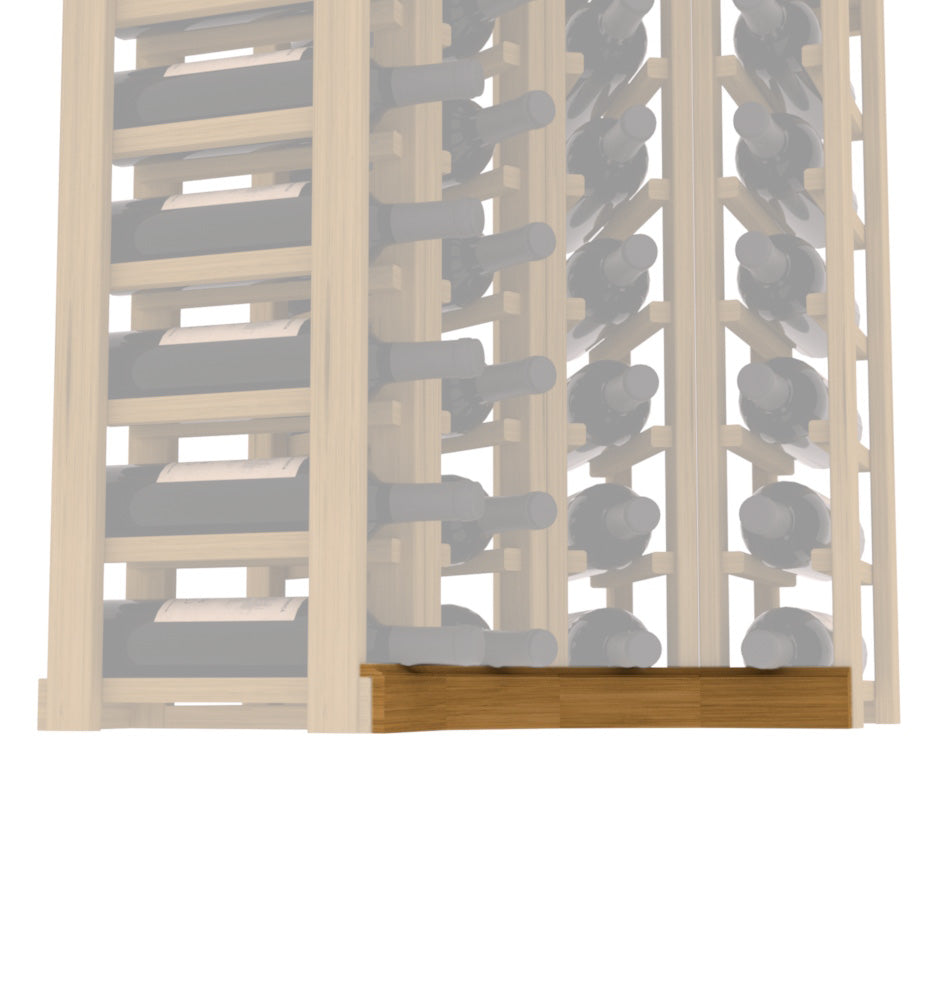 InstaCellar - Base Corner Molding in Grand Mahogany Oak stained without WineSafe™ Satin Sealant