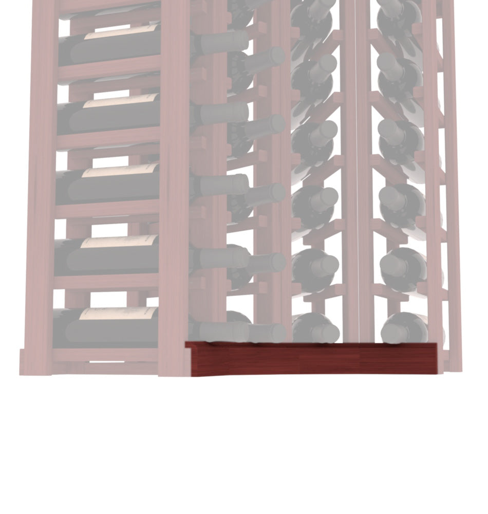 InstaCellar - Base Corner Molding in Grand Mahogany Cherry stained without WineSafe™ Satin Sealant