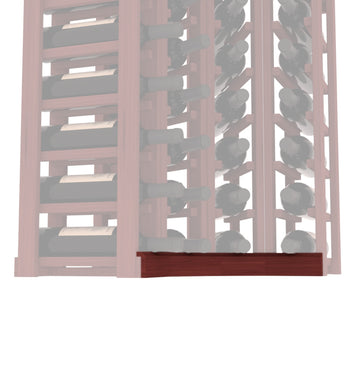 InstaCellar - Base Corner Molding in Grand Mahogany Cherry stained without WineSafe™ Satin Sealant