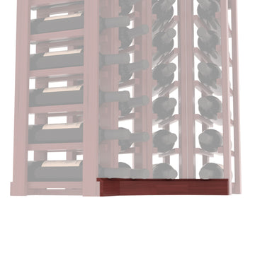 InstaCellar - Base Corner Molding in Grand Mahogany Cherry stained with WineSafe™ Satin Sealant