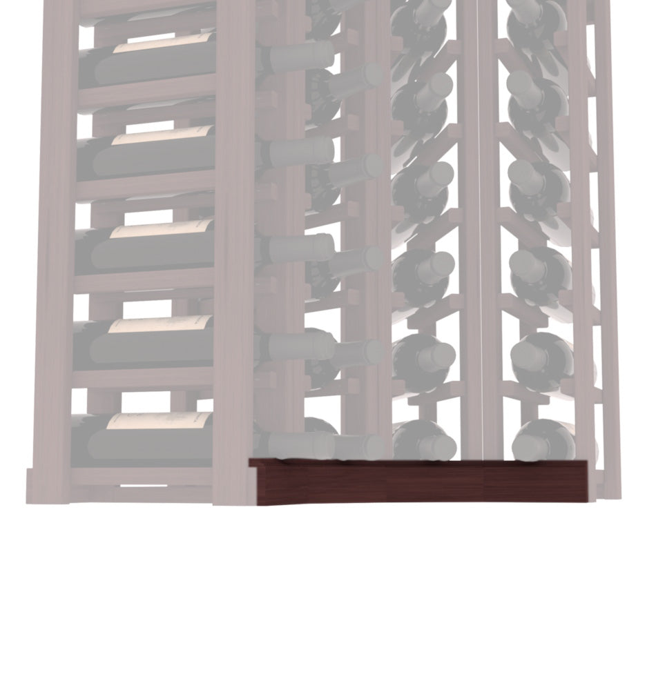 InstaCellar - Base Corner Molding in Grand Mahogany Walnut stained without WineSafe™ Satin Sealant