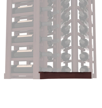 InstaCellar - Base Corner Molding in Grand Mahogany Walnut stained without WineSafe™ Satin Sealant