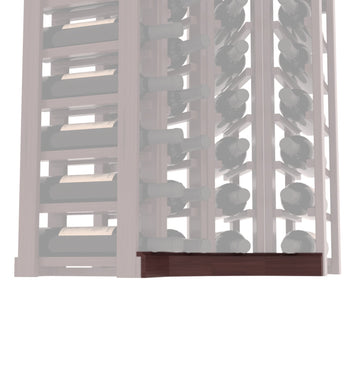 InstaCellar - Base Corner Molding in Grand Mahogany Walnut stained with WineSafe™ Satin Sealant