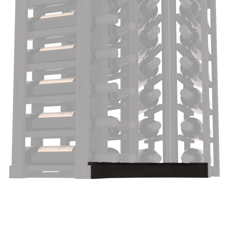 InstaCellar - Base Corner Molding in Grand Mahogany Black stained without WineSafe™ Satin Sealant