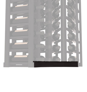 InstaCellar - Base Corner Molding in Grand Mahogany Black stained without WineSafe™ Satin Sealant