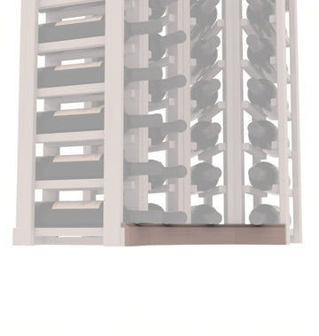 InstaCellar - Base Corner Molding in Grand Mahogany Greywash stained without WineSafe™ Satin Sealant