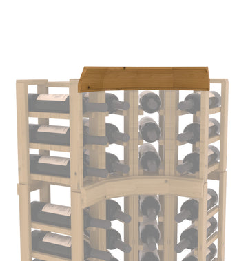 InstaCellar - Crown Corner Molding in Knotty Alder Oak stained with WineSafe™ Satin Sealant